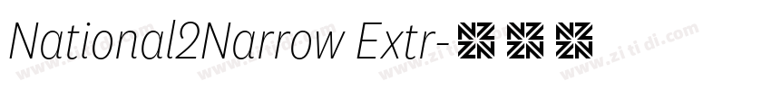 National2Narrow Extr字体转换
